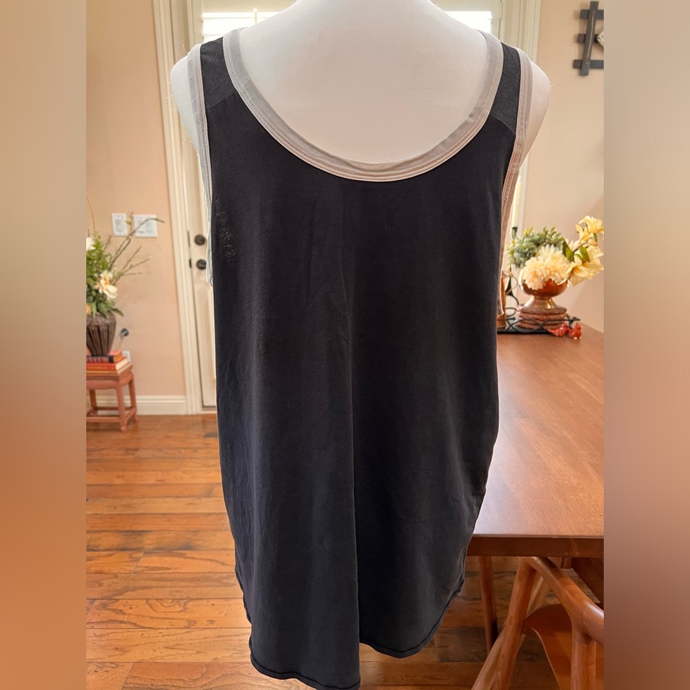 Lululemon Men Y2K Tank Top size L gray black and cream Casual Classic Fit Casual